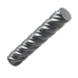 Steel Threaded Bolt Icon | Realistic Metal Fastener