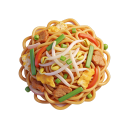 Stir-Fry Noodles Bowl - 3D Food Icon