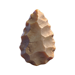 Icona attrezzo ascia di pietra preistorica - 3D realistico