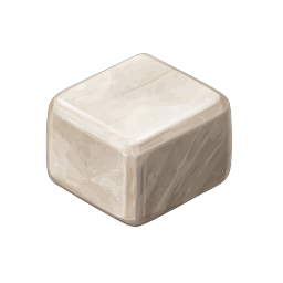 3D Stone Block Cube Icon - Realistic Marble Design
