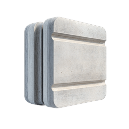 Realistic Stone Block Stack 3D Icon for Architecture