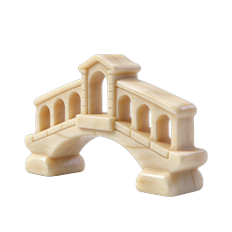 Stone Arch Bridge 3D Icon | Clay Style Architecture
