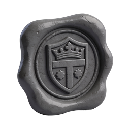 Stone Heraldic Crest Seal Icon | Medieval Royal Emblem