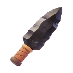 Stone Dagger 3D Icon - Obsidian Blade Weapon