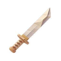 Icono 3D de daga de piedra | recurso de arma de fantasía