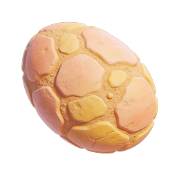 Realistic 3D Stone Egg Pebble Icon for Nature Designs