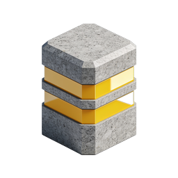 Stone and Gold Trophy Award Icon - Premium 3D Layered Design
