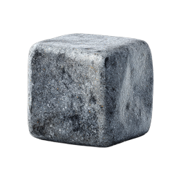 Realistic Stone Granite Cube 3D Icon