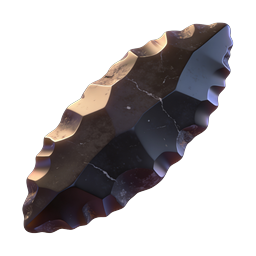 Icona Lama Coltello di Pietra Preistorico | Realistico 3D