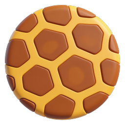 Stone Mosaic Sphere 3D Icon | Brown Cobblestone Globe
