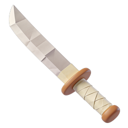 Icono 3D de espada de piedra para juegos de fantasía