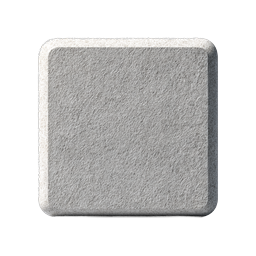 Textured Stone Block 3D Render Icon for Design