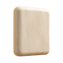 Stone Tile Block Icon - 3D Realistic Building Material