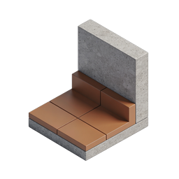 Stone Wall & Terracotta Tile Construction Icon