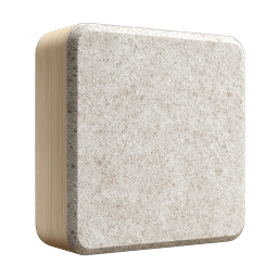 Stone & Wood Block 3D Icon - Realistic Material Texture Design
