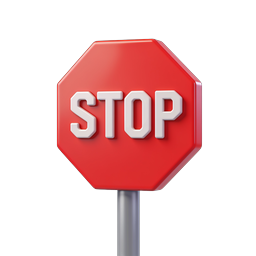 Icône de panneau stop - Panneau de signalisation octogonal rouge