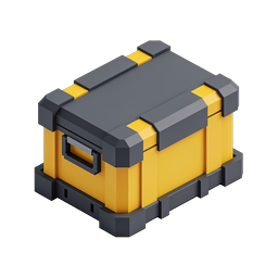 Storage Crate 3D Icon - Isometric Loot Box Design
