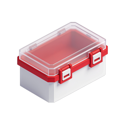Isometric Storage Toolbox Icon | 3D Tool Box Design