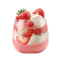 Strawberry Parfait Dessert Icon - Layered Berry Yogurt