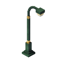 Stylish Green Street Lamp Icon for Urban Projects