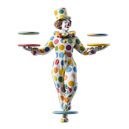 Cheerful Clown Juggling Icon for Fun Designs