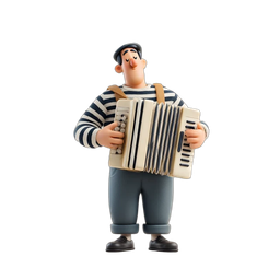 Charming Accordion Player Icon for Creative Projects