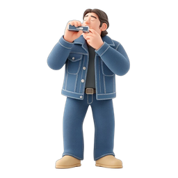 Man Playing Harmonica Icon - Creative Music Representation