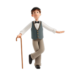 Charming Gentleman Icon for Business and Fashion Use
