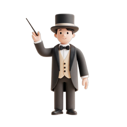 Charming Magician Icon for Entertainment Projects