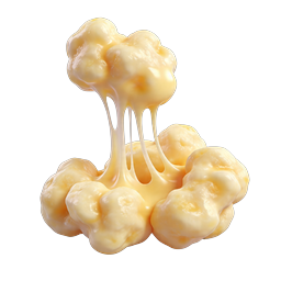 Stretchy Cheese Curds Icon - Realistic 3D Food Design