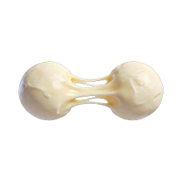 Stretchy Melted Cheese Icon - Realistic 3D Food Graphic
