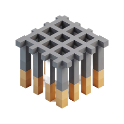 Isometric Structural Grid Framework Icon