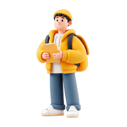 Vibrant Student Illustration for Educational Themes