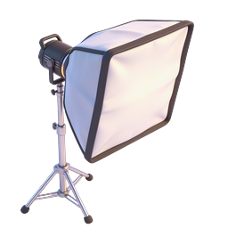 Studio Softbox Light on Tripod - 3D Icon