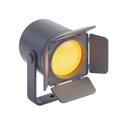 Studio Spotlight Icon - 3D Lighting Equipment