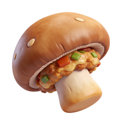 Realistic Stuffed Mushroom Icon for Culinary Arts