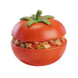 Stuffed Tomato Icon - Fresh and Appetizing Food Design