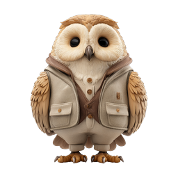 Charming Stylish Owl Icon for Nature and Education