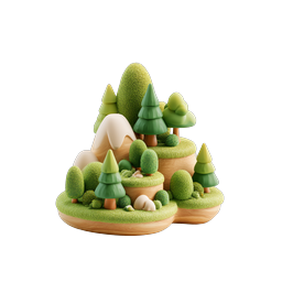 Ícone estilizado de paisagem para temas de natureza