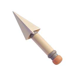 Stilisiertes 3D-Icon Schwert - Fantasy-Waffendesign