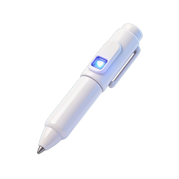 3D Stylus Pen Icon with Blue Glowing Button