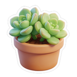 Succulent Plant in Terracotta Pot Icon