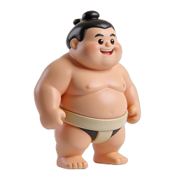 스모 선수 3D 아이콘 - 일본 스포츠 캐릭터