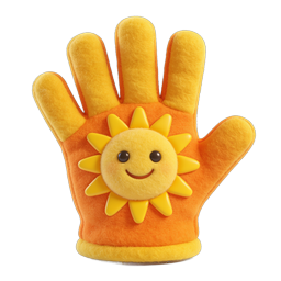 Cute Sun Hand Puppet - Felt Toy for Kids
