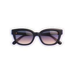 Sunglasses Icon - Stylish Black Eyewear Sticker
