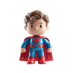 Cute 3D Superhero Boy Character Icon - Clay Style