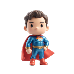 Chibi Superhero Boy Character Icon | 3D Clay Style