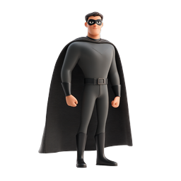 Superhero Character 3D Icon | Hero Figure Illustration