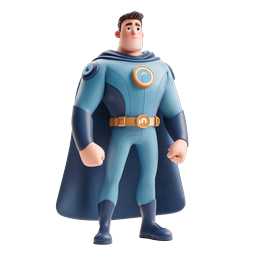 3D Superhero Character Icon | Professional Hero Design