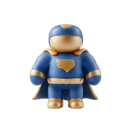 Superhero Clay Figure 3D Character Icon